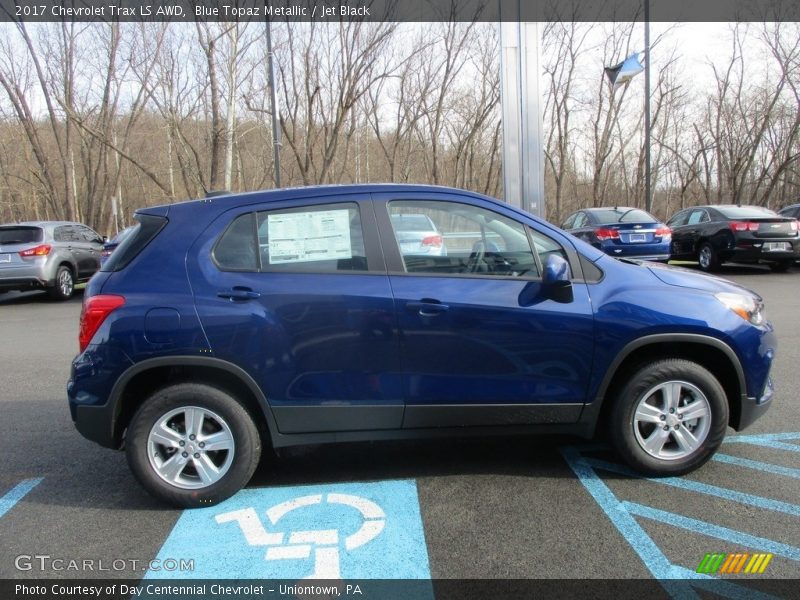 Blue Topaz Metallic / Jet Black 2017 Chevrolet Trax LS AWD