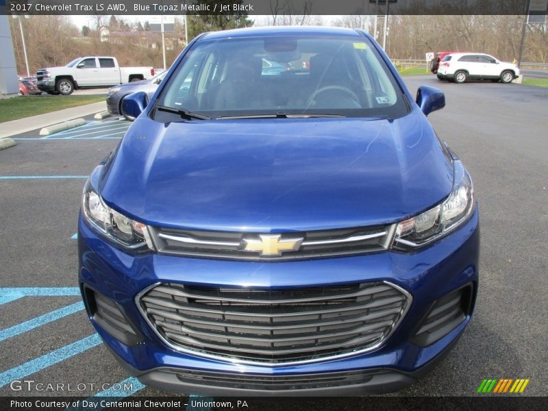 Blue Topaz Metallic / Jet Black 2017 Chevrolet Trax LS AWD