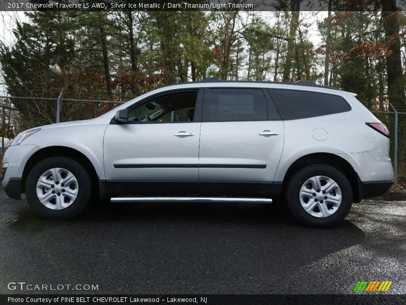 Silver Ice Metallic / Dark Titanium/Light Titanium 2017 Chevrolet Traverse LS AWD