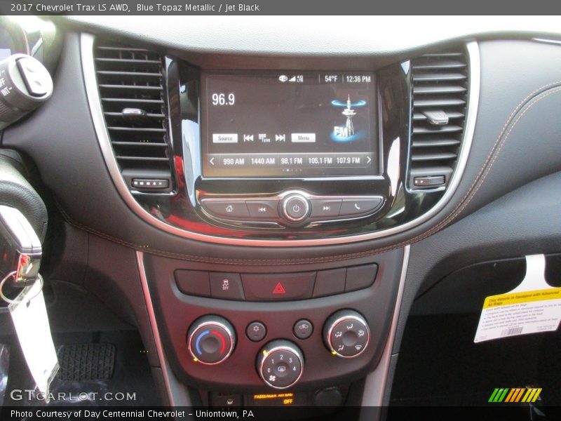 Blue Topaz Metallic / Jet Black 2017 Chevrolet Trax LS AWD