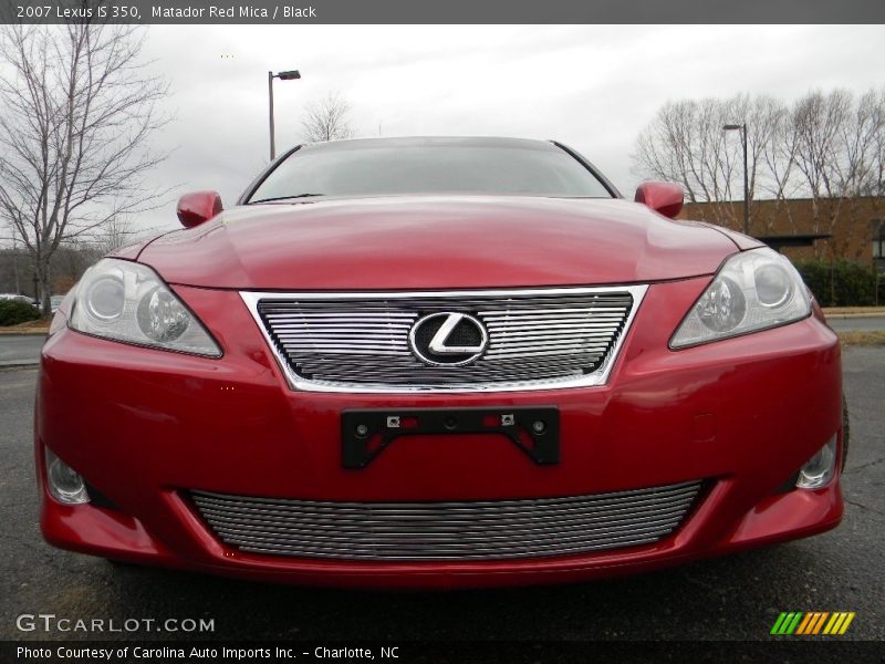 Matador Red Mica / Black 2007 Lexus IS 350