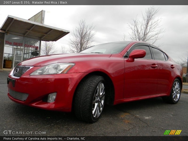 Matador Red Mica / Black 2007 Lexus IS 350