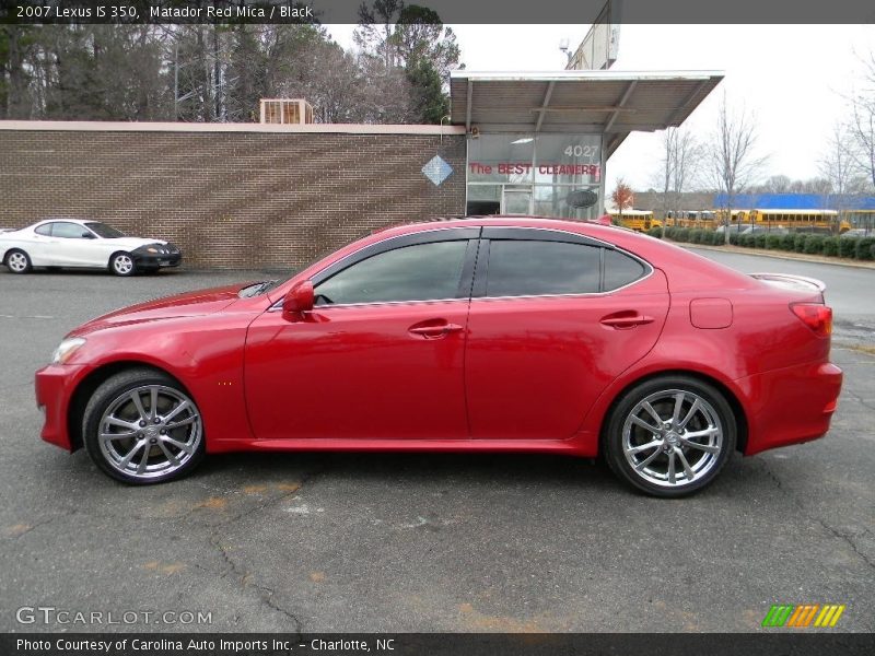 Matador Red Mica / Black 2007 Lexus IS 350