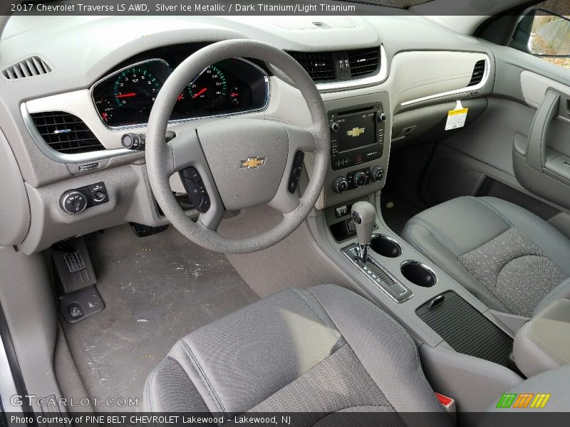 Silver Ice Metallic / Dark Titanium/Light Titanium 2017 Chevrolet Traverse LS AWD