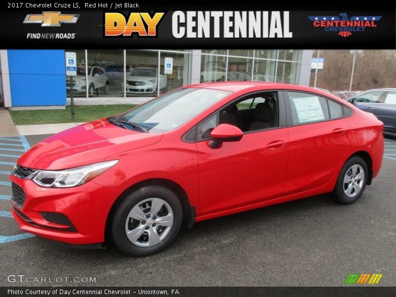 Red Hot / Jet Black 2017 Chevrolet Cruze LS