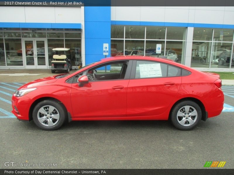 Red Hot / Jet Black 2017 Chevrolet Cruze LS