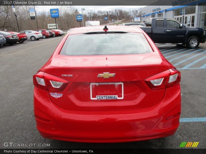 Red Hot / Jet Black 2017 Chevrolet Cruze LS