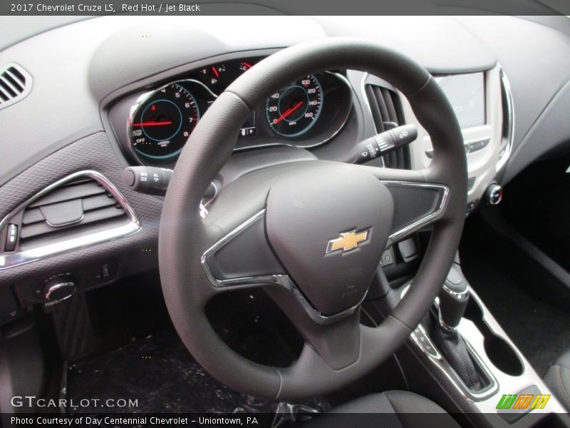 Red Hot / Jet Black 2017 Chevrolet Cruze LS