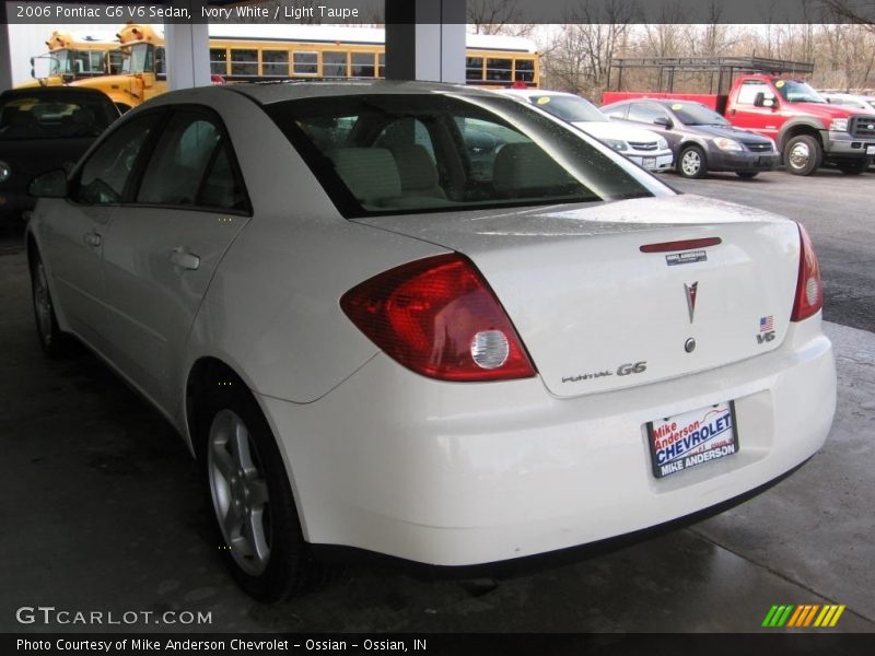 Ivory White / Light Taupe 2006 Pontiac G6 V6 Sedan