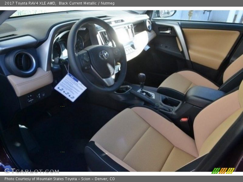 Black Current Metallic / Nutmeg 2017 Toyota RAV4 XLE AWD