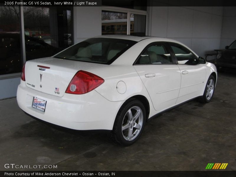 Ivory White / Light Taupe 2006 Pontiac G6 V6 Sedan