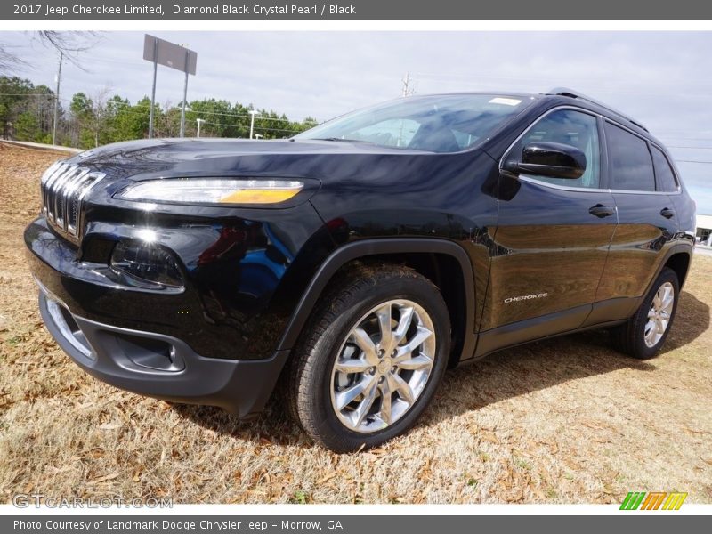 Diamond Black Crystal Pearl / Black 2017 Jeep Cherokee Limited