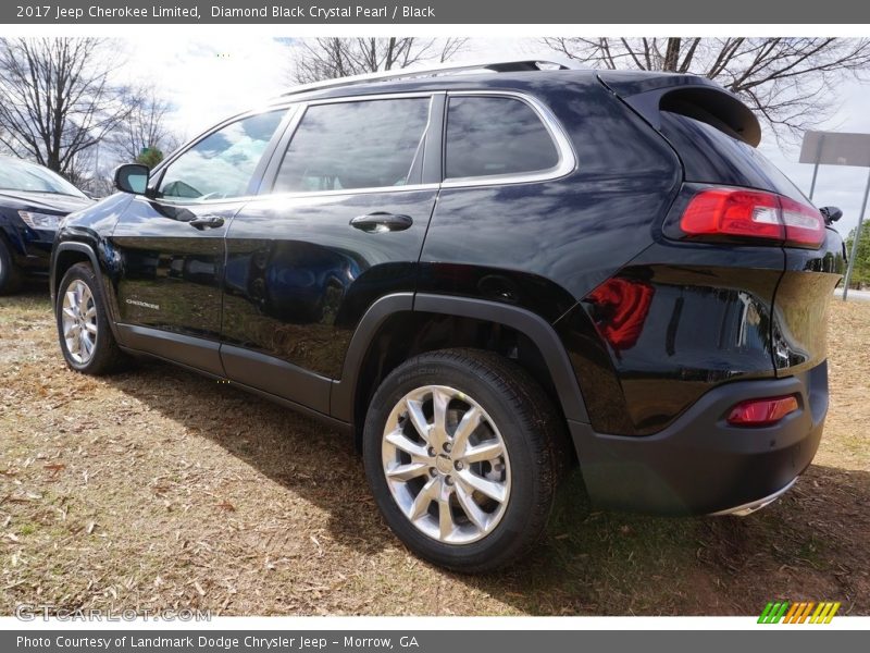 Diamond Black Crystal Pearl / Black 2017 Jeep Cherokee Limited