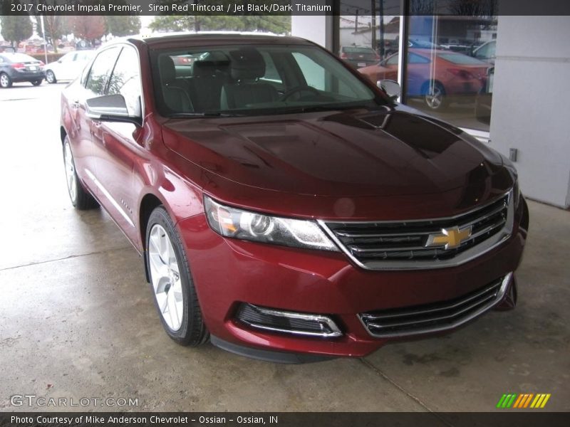 Siren Red Tintcoat / Jet Black/Dark Titanium 2017 Chevrolet Impala Premier