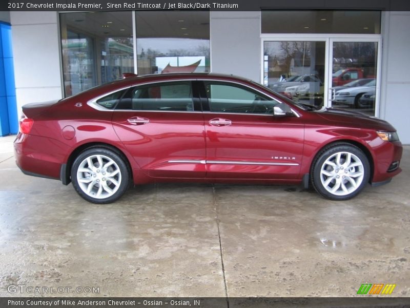 Siren Red Tintcoat / Jet Black/Dark Titanium 2017 Chevrolet Impala Premier