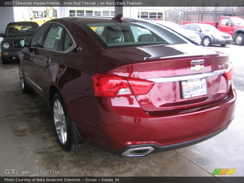 Siren Red Tintcoat / Jet Black/Dark Titanium 2017 Chevrolet Impala Premier
