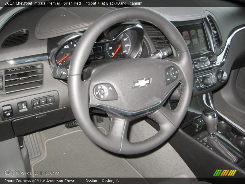 Siren Red Tintcoat / Jet Black/Dark Titanium 2017 Chevrolet Impala Premier