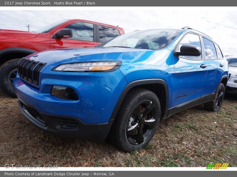 Hydro Blue Pearl / Black 2017 Jeep Cherokee Sport