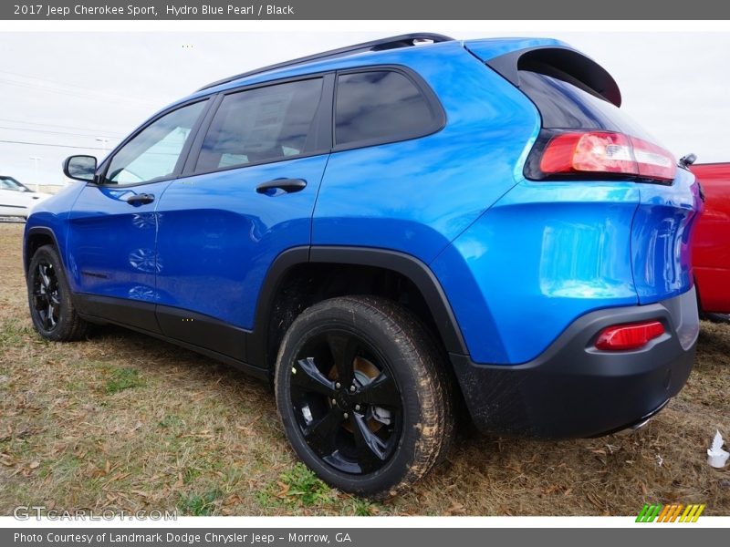 Hydro Blue Pearl / Black 2017 Jeep Cherokee Sport