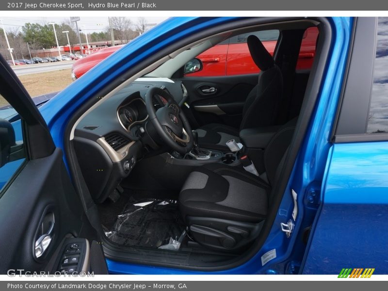 Hydro Blue Pearl / Black 2017 Jeep Cherokee Sport