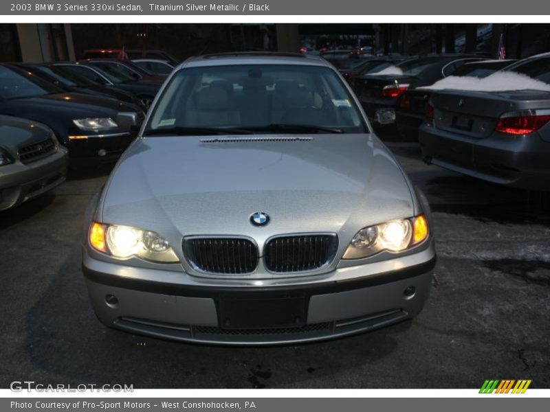 Titanium Silver Metallic / Black 2003 BMW 3 Series 330xi Sedan