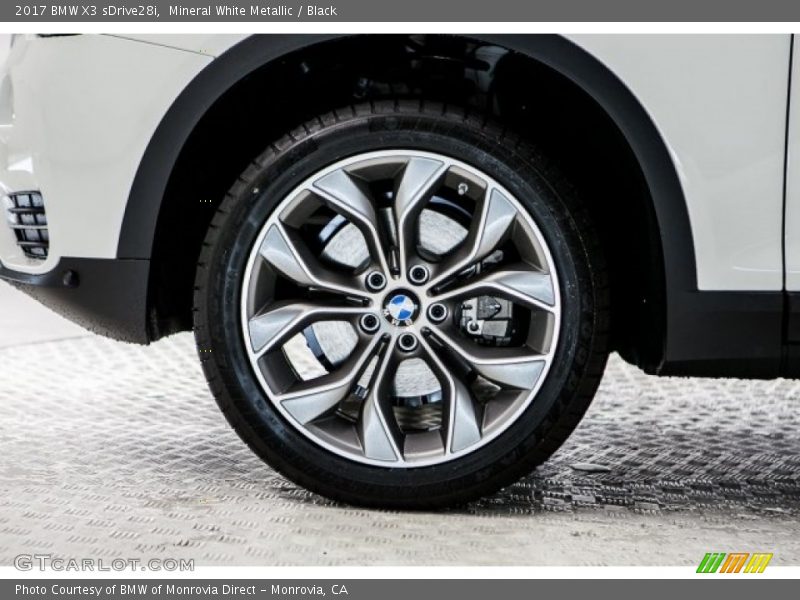 Mineral White Metallic / Black 2017 BMW X3 sDrive28i