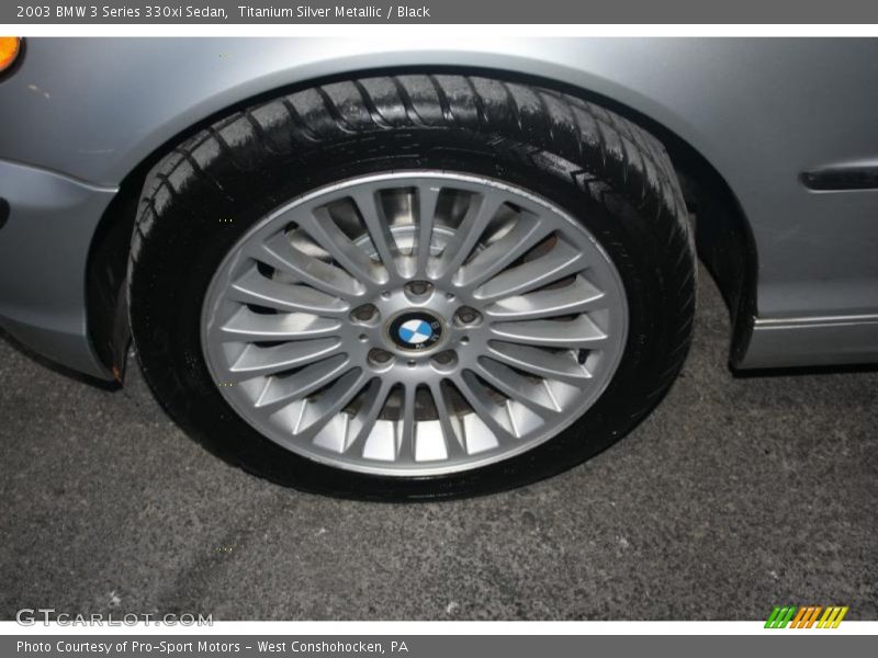 Titanium Silver Metallic / Black 2003 BMW 3 Series 330xi Sedan