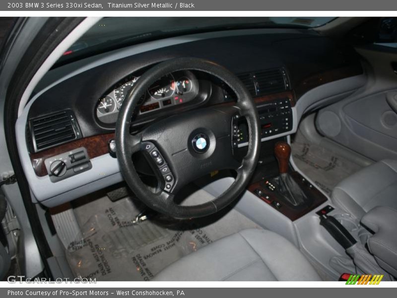 Titanium Silver Metallic / Black 2003 BMW 3 Series 330xi Sedan