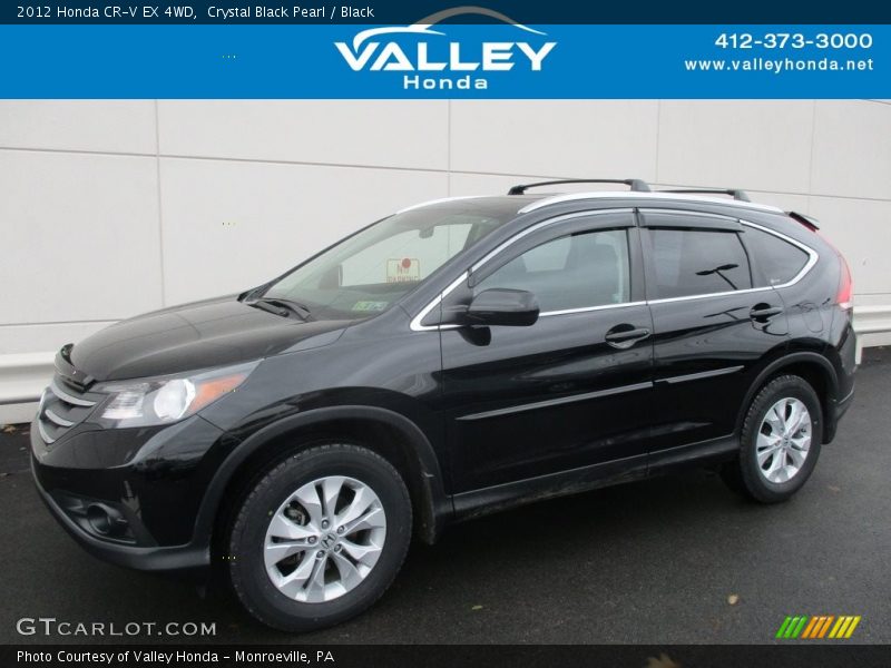 Crystal Black Pearl / Black 2012 Honda CR-V EX 4WD
