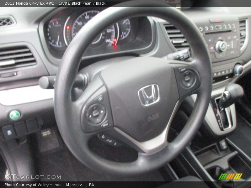 Crystal Black Pearl / Black 2012 Honda CR-V EX 4WD