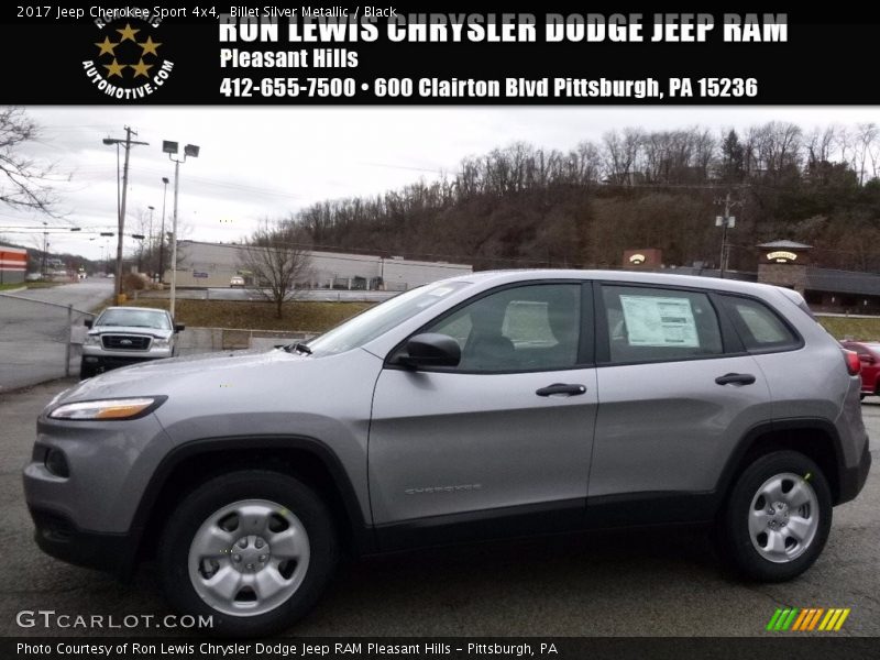 Billet Silver Metallic / Black 2017 Jeep Cherokee Sport 4x4
