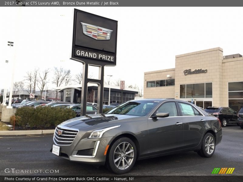 Bronze Dune Metallic / Jet Black 2017 Cadillac CTS Luxury AWD
