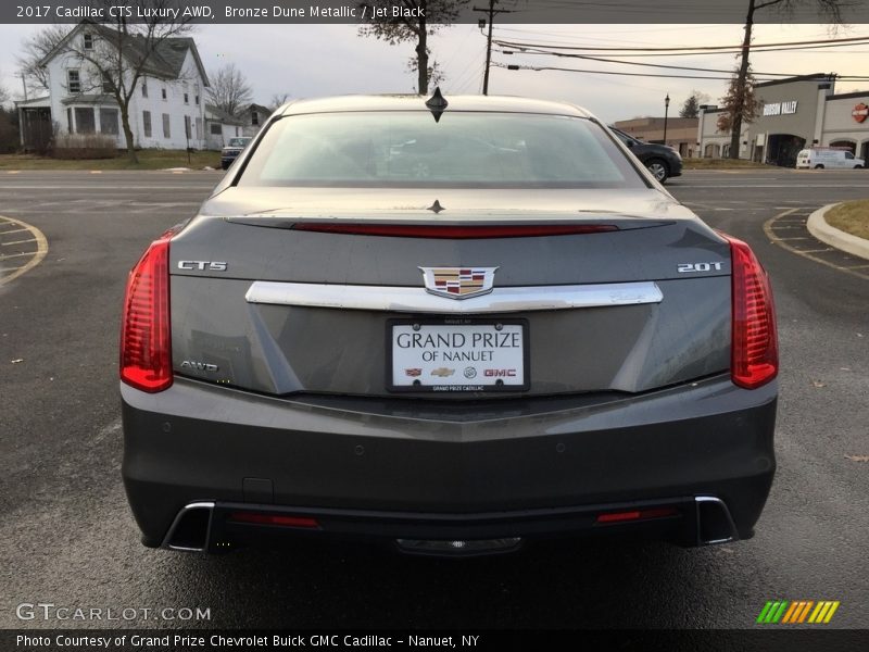 Bronze Dune Metallic / Jet Black 2017 Cadillac CTS Luxury AWD