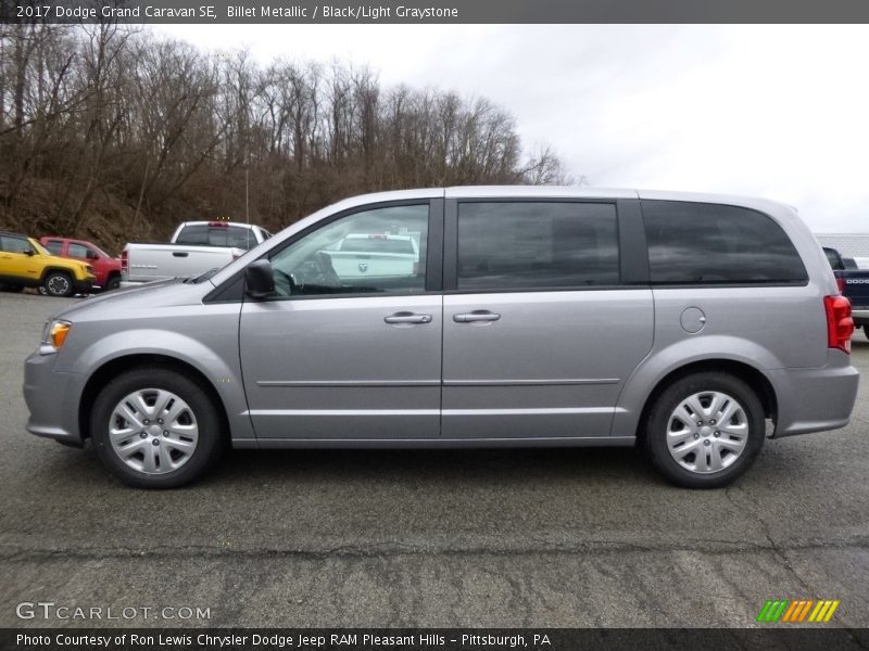 Billet Metallic / Black/Light Graystone 2017 Dodge Grand Caravan SE