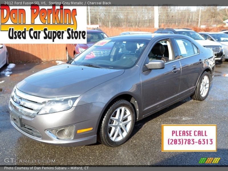 Sterling Grey Metallic / Charcoal Black 2012 Ford Fusion SEL V6