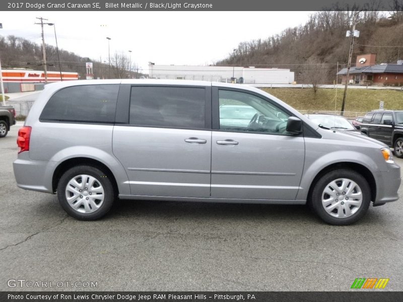 Billet Metallic / Black/Light Graystone 2017 Dodge Grand Caravan SE