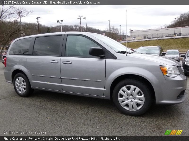 Billet Metallic / Black/Light Graystone 2017 Dodge Grand Caravan SE