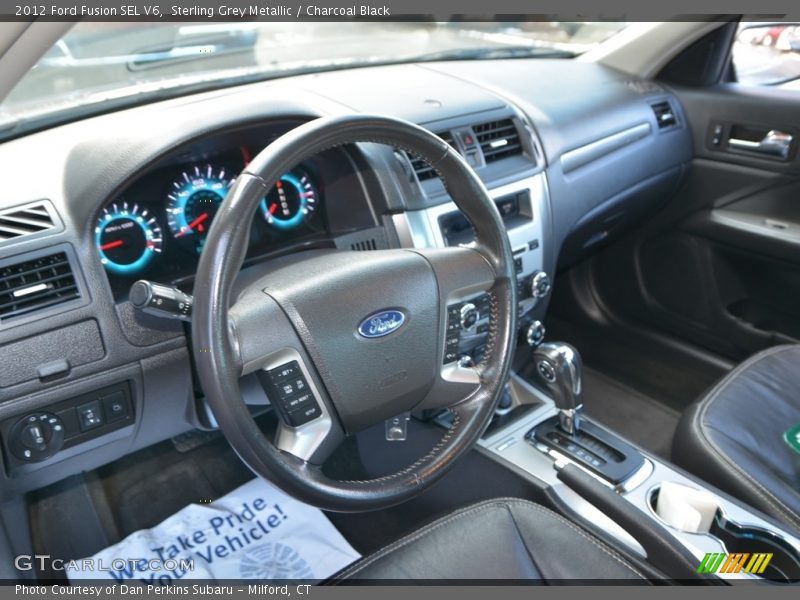 Sterling Grey Metallic / Charcoal Black 2012 Ford Fusion SEL V6