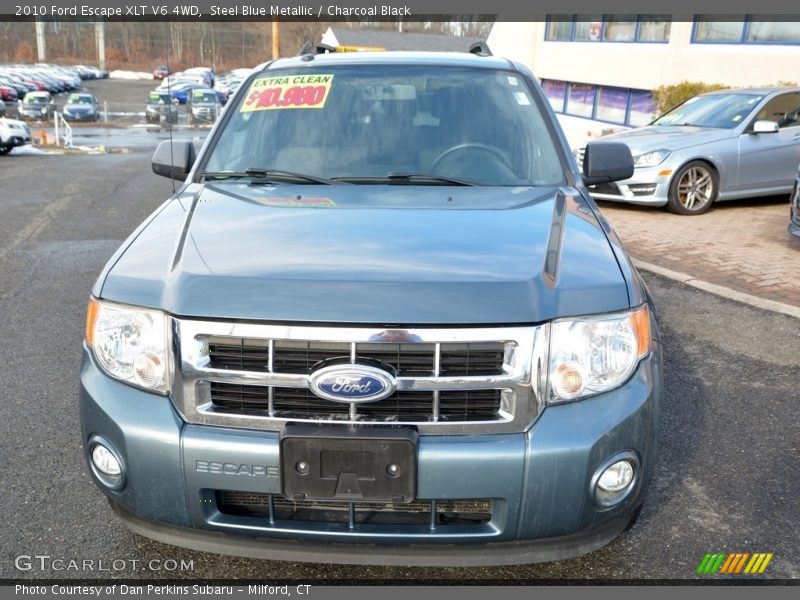 Steel Blue Metallic / Charcoal Black 2010 Ford Escape XLT V6 4WD