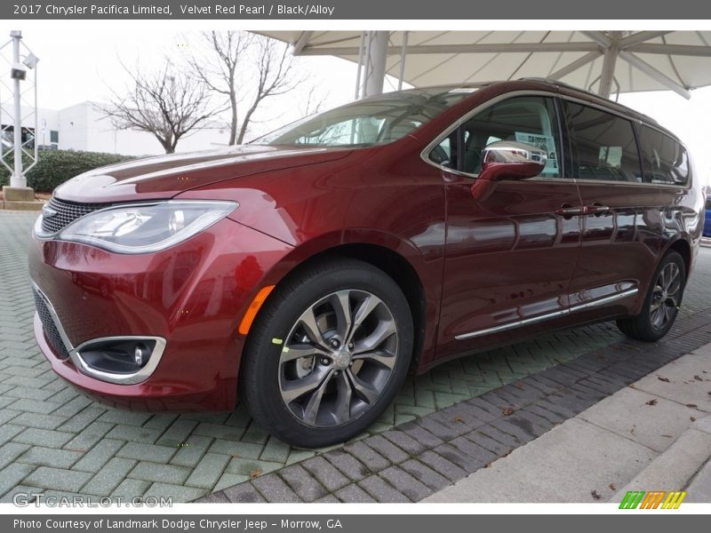 Velvet Red Pearl / Black/Alloy 2017 Chrysler Pacifica Limited