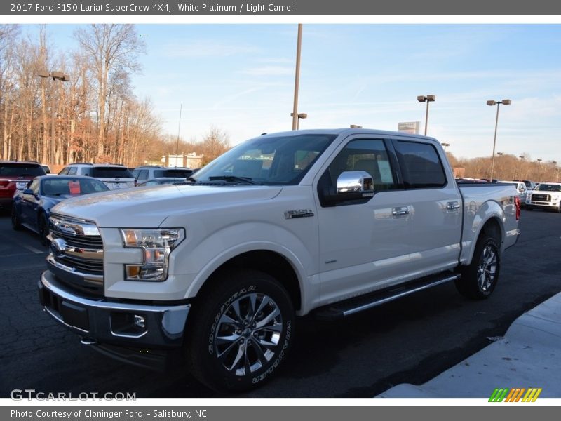 White Platinum / Light Camel 2017 Ford F150 Lariat SuperCrew 4X4