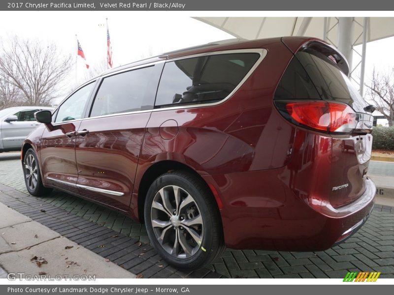 Velvet Red Pearl / Black/Alloy 2017 Chrysler Pacifica Limited