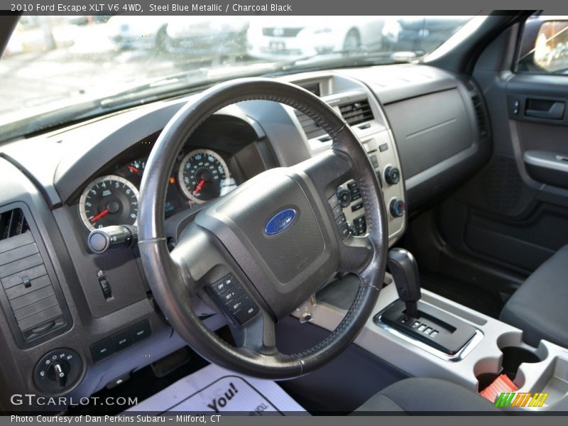 Steel Blue Metallic / Charcoal Black 2010 Ford Escape XLT V6 4WD