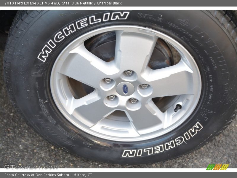 Steel Blue Metallic / Charcoal Black 2010 Ford Escape XLT V6 4WD