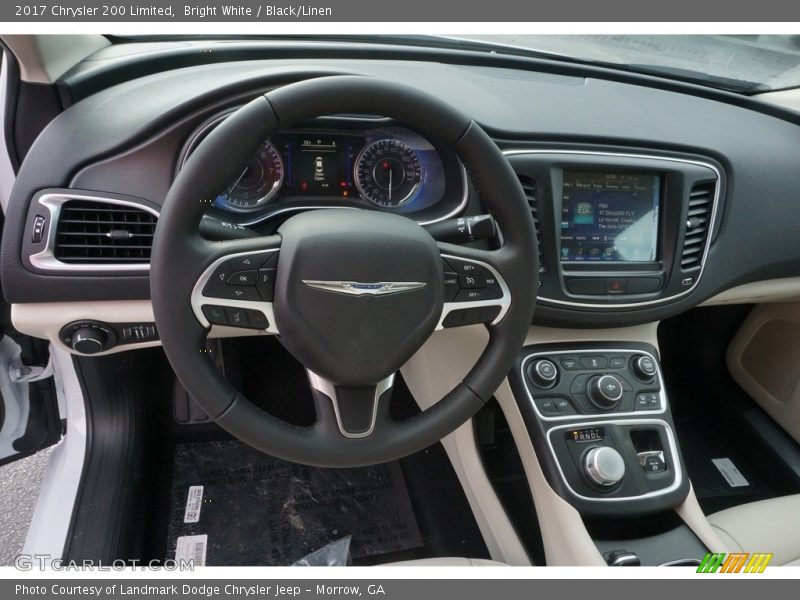 Bright White / Black/Linen 2017 Chrysler 200 Limited