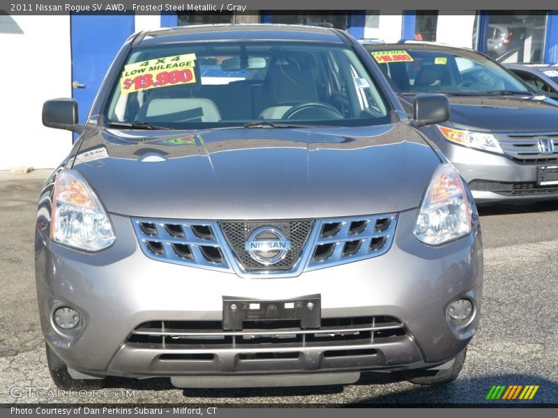Frosted Steel Metallic / Gray 2011 Nissan Rogue SV AWD
