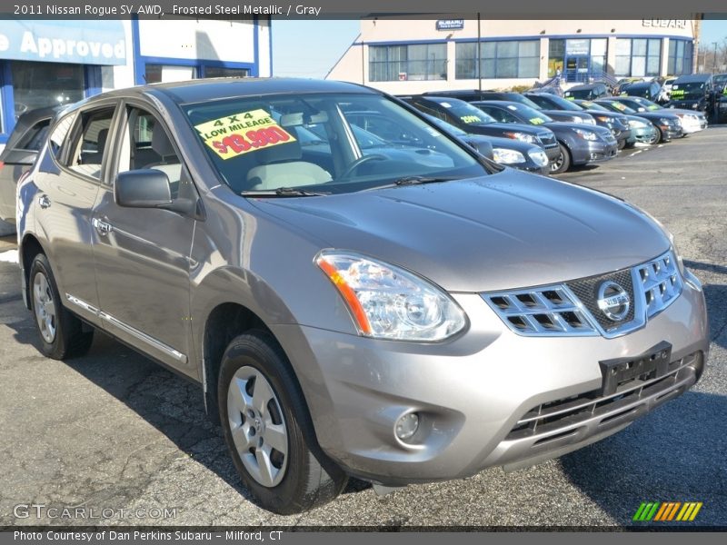 Frosted Steel Metallic / Gray 2011 Nissan Rogue SV AWD