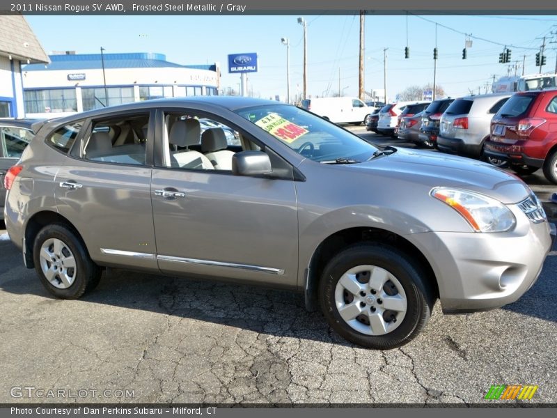 Frosted Steel Metallic / Gray 2011 Nissan Rogue SV AWD