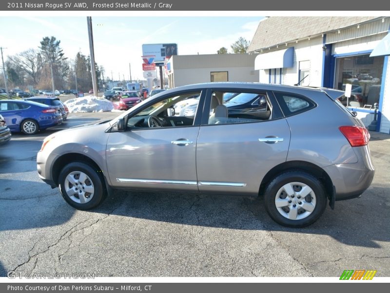 Frosted Steel Metallic / Gray 2011 Nissan Rogue SV AWD