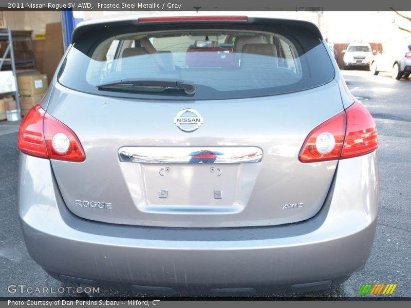 Frosted Steel Metallic / Gray 2011 Nissan Rogue SV AWD